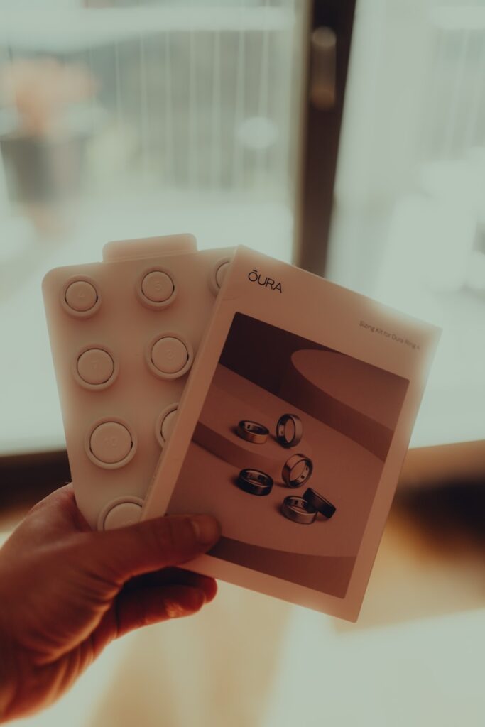 A person holding up a card with a picture on it