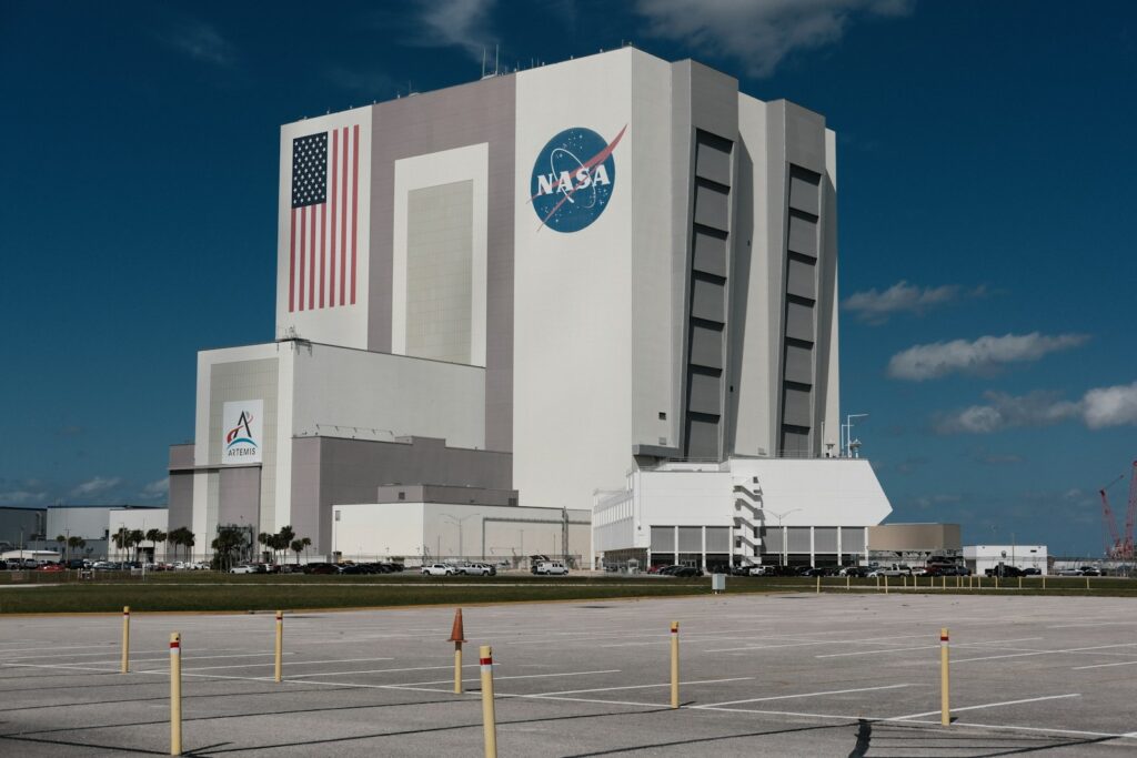 The nasa vehicle assembly building stands tall